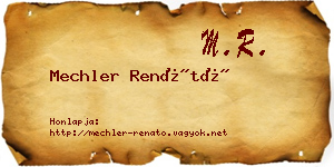 Mechler Renátó névjegykártya